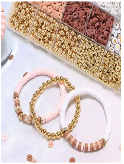 24 cases of 5-color clay beads interval beads gold beads girl bracelet jewelry DIY jewelry production