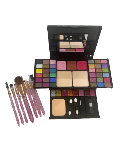 Pack of 2 Makeup Kit with Brushes Set