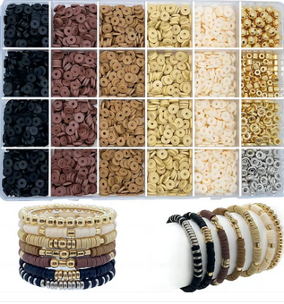 24 cases of 5-color clay beads interval beads gold beads girl bracelet jewelry DIY jewelry production