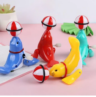 sea lion cute dolphin cartoon wind up toys plastic