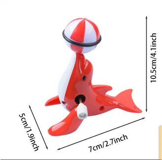 sea lion cute dolphin cartoon wind up toys plastic